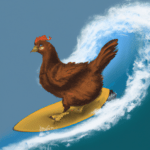 The Beaches Farm Girl Surfing Chicken