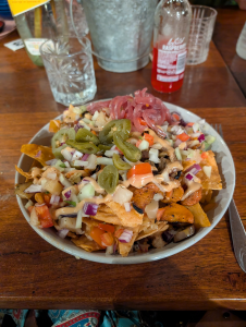 Vegetable nachos at Three Pigs